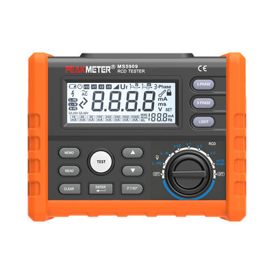Teste de interruptores de fugas profesionales con prueba AUTO RAMP y detección de voltaje de falla