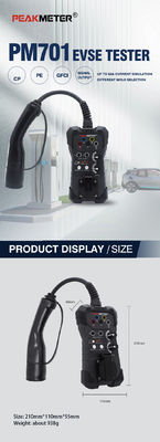 PM701 EVSE Tester Máquina de diagnóstico de alto rendimiento para automóviles EVSE Adaptador para todas las estaciones de carga de CA estándar con prueba previa de PE