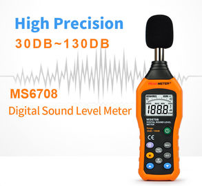 Las características de A y de C polarizaron la gama capacitiva 30-130dB de la medida del metro de nivel de sonido de Digitaces del micrófono